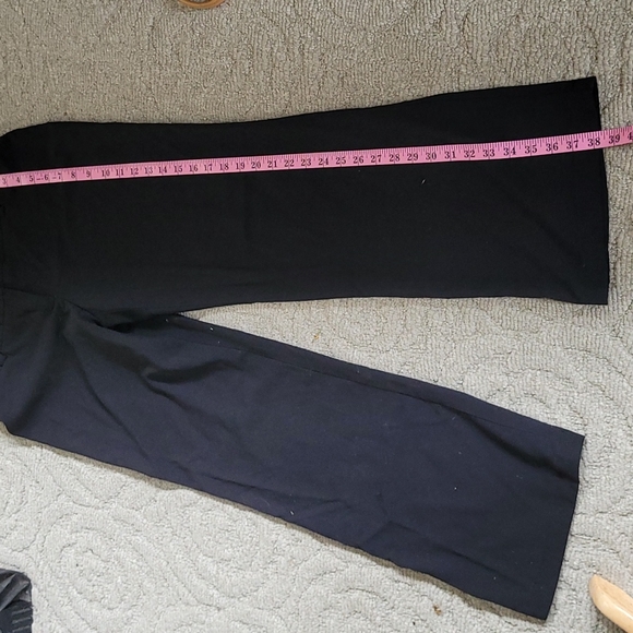 Y2K Black Trousers Low Rise Straight Leg Pants Size 10 - Picture 7 of 8